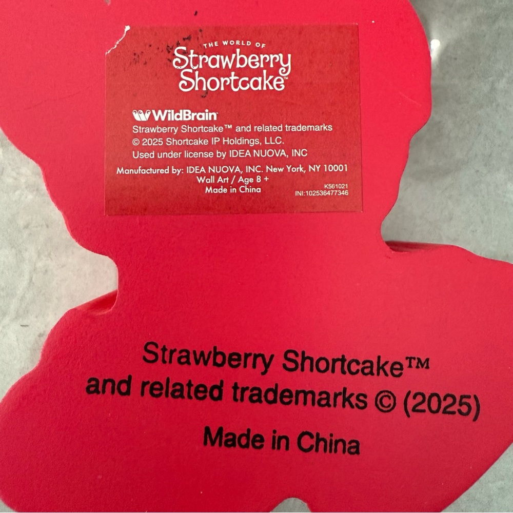 Strawberry Shortcake Cat Wooden Lacquer Figure Wall Hanging Table Home Decor - Picture 11 of 13